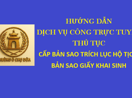Thủ tục Cấp bản sao Trích lục hộ tịch, bản sao Giấy khai sinh