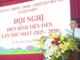 Xã Hát Môn tổ chức Hội nghị tuyên dương điển hình tiên tiến lần thứ I, giai đoạn 2025-2030