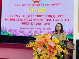 Hơn 200 đại biểu thuộc MTTQ xã được quán triệt Nghị quyết Đại hội Đảng bộ xã Đan Phượng lần thứ I, nhiệm kỳ 2025-2030.