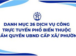 Video hướng dẫn công dân thực hiện 26 thủ tục hành 
chính phổ biến cấp phường
