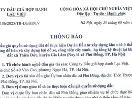 Thông báo Đấu giá đất