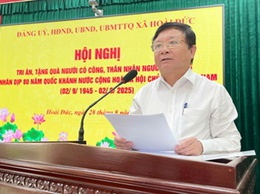 Hoài Đức tri ân, tặng quà người có công và thân nhân người có công nhân dịp kỷ niệm 80 năm Quốc khánh nước CHXHCN Việt Nam