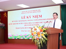 ĐẢNG BỘ PHƯỜNG ĐÔNG NGẠC TỔ CHỨC LỄ KỶ NIỆM 80 NĂM CÁCH MẠNG THÁNG TÁM THÀNH CÔNG (19/8/1945 – 19/8/2025), QUỐC KHÁNH NƯỚC CỘNG HÒA XHCN VIỆT NAM (02/9/1945 – 02/9/2025) VÀ TRAO TẶNG HUY HIỆU ĐẢNG ĐỢT 02/9/2025