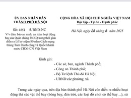 Đảm bảo an ninh, an toàn hoạt động bay của Quân chủng PKKQ trong thời gian diễn ra Lễ kỷ niệm 80 năm Cách mạng tháng Tám thành công và Quốc khánh nước CHXHCN Việt Nam