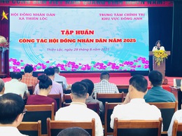 Hội nghị tập huấn công tác HĐND năm 2025 tại xã Thiên Lộc.