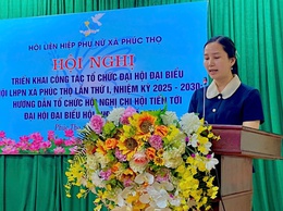 Hội LHPN xã Phúc Thọ triển khai kế hoạch tổ chức Đại hội đại biểu lần thứ I, nhiệm kỳ 2025 – 2030