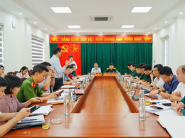 Hội nghị phối hợp hiệp đồng thực hiện nhiệm vụ quân sự - quốc phòng tại xã Yên Lãng