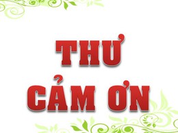 Thư Cảm ơn!