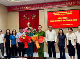Đảng ủy xã Đan Phượng tổ chức Hội nghị công bố và trao quyết định về công tác cán bộ
