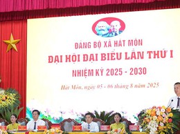 Xã Hát Môn tổ chức phiên thứ Nhất, Đại hội đại biểu Đảng bộ xã nhiệm kỳ 2025-2030