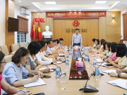 Lãnh đạo UBND xã Quốc Oai làm việc với trạm y tế xã: ghi nhận những kết quả nổi bật sau 1 tháng chính thức hoạt động