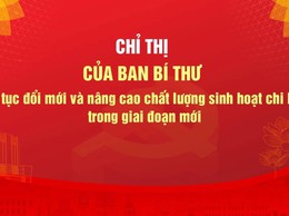 BAN BÍ THƯ TRUNG ƯƠNG ĐẢNG BAN HÀNH CHỈ THỊ SỐ 50-CT/TW VỀ TIẾP TỤC ĐỔI MỚI, NÂNG CAO CHẤT LƯỢNG SINH HOẠT CHI BỘ TRONG GIAI ĐOẠN MỚI