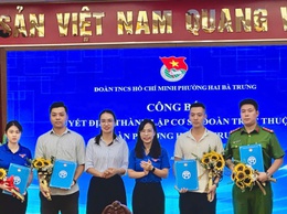 Công bố quyết định thành lập Đoàn thanh niên các cơ quan, đơn vị sự nghiệp trực thuộc Đoàn phường Hai Bà Trưng