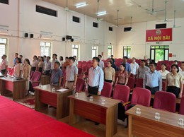CƠ QUAN ĐẢNG ỦY XÃ NỘI BÀI TỔ CHỨC LỄ CHÀO CỜ THÁNG 8-2025