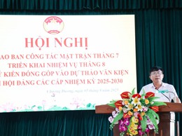 Ủy ban MTTQ Việt Nam xã Chương Dương lấy ý kiến đóng góp vào Dự thảo văn kiện Đại hội Đảng bộ các cấp