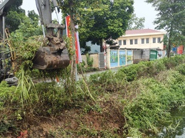 Phòng kinh tế xã Kiều Phú  tổ chức vệ sinh môi trường đảm bảo mỹ quan đô thị