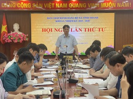 BAN CHẤP HÀNH ĐẢNG BỘ XÃ VĨNH THANH KHÓA I, NHIỆM KỲ 2025-2030 TỔ CHỨC HỘI NGHỊ LẦN THỨ TƯ
