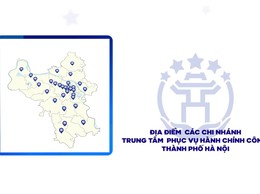 Địa chỉ 12 Chi nhánh Trung tâm Phục vụ hành chính công thành phố Hà Nội