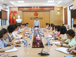 Lãnh đạo UBND xã Quốc Oai làm việc với trạm y tế xã: ghi nhận những kết quả nổi bật sau 1 tháng chính thức hoạt động