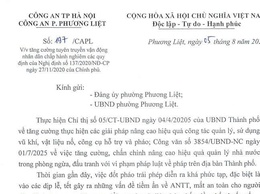 Công an phường Phương Liệt ban hành văn bản vận động người dân chấp hành nghiêm các quy định của Nghị định 137/2020/NĐ-CP ngày 27/11/2020 của Chính phủ