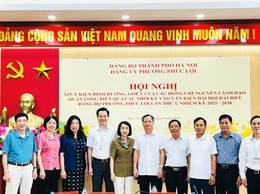 Đảng ủy phường Phúc Lợi tổ chức hội nghị góp ý dự thảo văn kiện Đại hội Đảng bộ phường lần thứ I, nhiệm kỳ 2025 - 2030