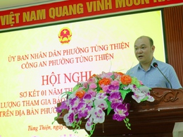 Sơ kết 01 năm triển khai lực lượng tham gia bảo vệ an ninh trật tự ở cơ sở