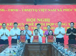 Hội nghị ký kết Quy chế phối hợp giữa Thường trực HĐND, UBND và Ủy ban MTTQ Việt Nam xã nhiệm kỳ 2021-2026.