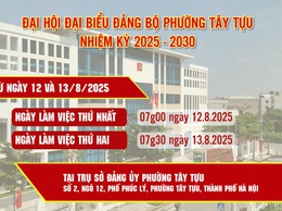 Chào mừng Đại hội Đại biểu Đảng bộ phường Tây Tựu Lần thư I, nhiệm kỳ 2025 - 2030