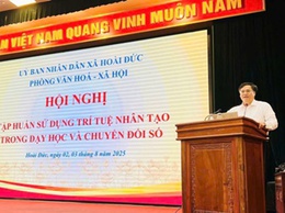 Phòng Văn hóa-Xã hội xã Hoài Đức tổ chức tập huấn sử dụng trí tuệ nhân tạo AI trong dạy học và chuyển đổi số