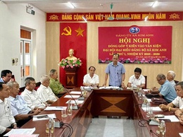 Đảng ủy xã Kim Anh tổ chức hội nghị lấy ý kiến các đồng chí nguyên lãnh đạo chủ chốt xã góp ý vào dự thảo Báo cáo chính trị Đại hội Đại biểu Đảng bộ xã lần thứ nhất, nhiệm kỳ 2025-2030.
