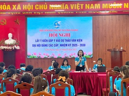 HỘI LIÊN HIỆP PHỤ NỮ XÃ VĨNH THANH TỔ CHỨC HỘI NGHỊ LẤY Ý KIẾN GÓP Ý VÀO DỰ THẢO VĂN KIỆN ĐẠI HỘI ĐẢNG CÁC CẤP, NHIỆM KỲ 2025 – 2030