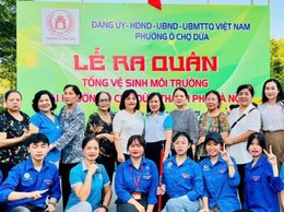 Các phường Đống Đa, Văn Miếu - Quốc Tử Giám, Ô Chợ Dừa ra quân duy trì vệ sinh môi trường