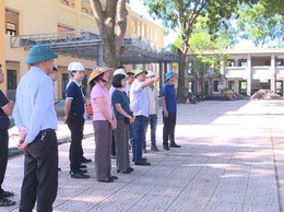 Lãnh đạo xã Phúc Lộc kiểm tra tiến độ thi công các dự án trọng điểm trên địa bàn