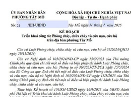 Phường Tây Mỗ – Kiện toàn tổ chức và triển khai nhiệm vụ PCCC&CNCH năm 2025
