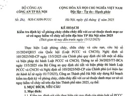 Thành phố Hà Nội – Kế hoạch và lịch kiểm tra PCCC&CNCH năm 2025