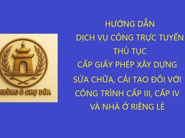
Thủ tục cấp Giấy phép xây dựng sửa chữa, cải tạo đối với công trình cấp III,cấp IV và nhà ở riêng lẻ