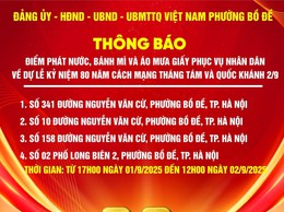 4 điểm phát nước, bánh mì, áo mưa phục vụ người dân xem A80 tại Bồ Đề