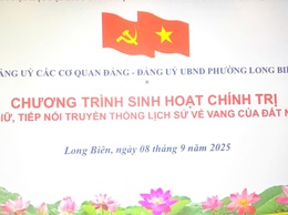 Đảng ủy các Cơ quan Đảng và Đảng ủy UBND phường Long Biên tổ chức sinh hoạt chính trị “Gìn giữ, tiếp nối truyền thống lịch sử vẻ vang của đất nước”