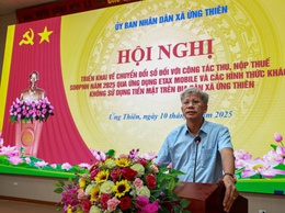 Xã Ứng Thiên triển khai kế hoạch chuyển đổi số trong công tác thu, nộp thuế sử dụng đất phi nông nghiệp năm 2025