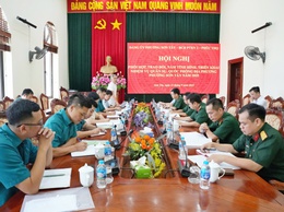 Đảng ủy phường Sơn Tây làm việc với Đảng ủy, Ban Chỉ huy Phòng thủ khu vực 2 – Phúc Thọ