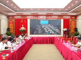 Xã Thanh Oai tham dự hội nghị trực tuyến của Thành phố về đánh giá kết quả vận hành mô hình chính quyền địa phương hai cấp
