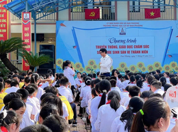 Trường THCS Đan Phượng truyền thông giáo dục chăm sóc sức khỏe sinh sản cho vị thành niên, thanh niên.