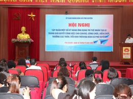 Hội nghị tập huấn một số kỹ năng về chuyển đổi số cho cán bộ, công chức, viên chức, Trưởng các thôn, tiểu khu trên địa bàn xã