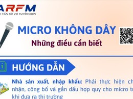 Không sản xuất, nhập khẩu, kinh doanh, sử dụng micro không dây có tần số hoạt động không đúng quy định