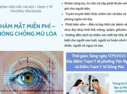 KHÁM MẮT MIỄN PHÍ – PHÒNG CHỐNG MÙ LÒA