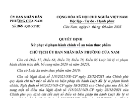 QUYẾT ĐỊNH: Xử phạt vi phạm hành chính về an toàn thực HỘ KINH DOANH TƯỜNG VIÊN