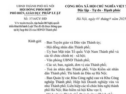 Tuyên truyền, tập huấn 08 Nghị quyết 
triển khai thi hành Luật Thủ đô đã được thông qua 
tại kỳ họp thứ 25 của HĐND Thành phố 