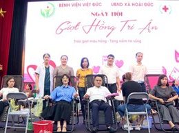 Ban chỉ đạo vận động hiến máu tình nguyện xã Hoài Đức tổ chức ngày hội Giọt hồng tri ân năm 2025
