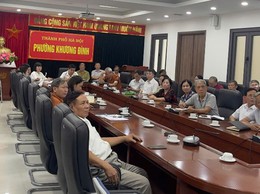 Khương Đình: Trực tuyến học tập, quán triệt, triển khai 
thực hiện 4 Nghị quyết của Bộ Chính trị