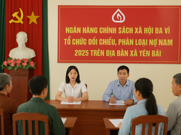 NHCSXH Ba Vì Tổ chức đối chiếu, phân loại nợ năm 2025 trên địa bàn xã Yên Bài